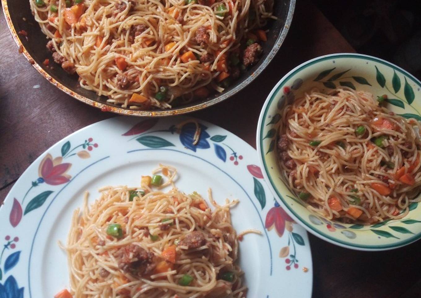 Minced meat spaghetti