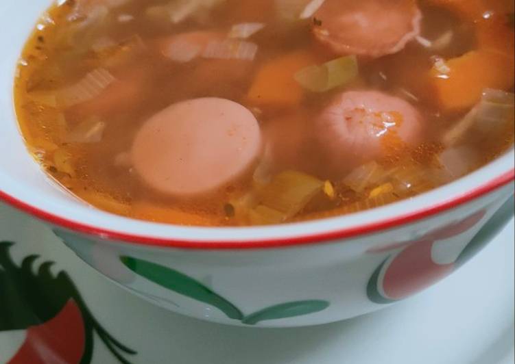 Bumbu Sup Merah Sosis | Cara Mengolah Sup Merah Sosis Yang Enak Banget