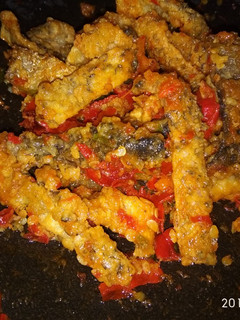 Foto resep Kulit ikan crispy sambel geprek