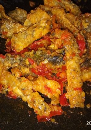 Foto resep Kulit ikan crispy sambel geprek