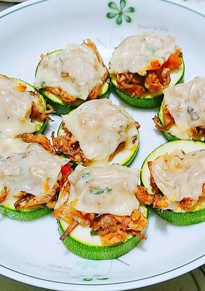 氣炸鍋料理-起司雞肉櫛瓜派 的食譜成品照片