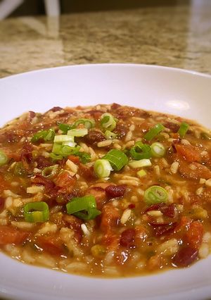 A picture of Easy jambalaya/red beans and rice.