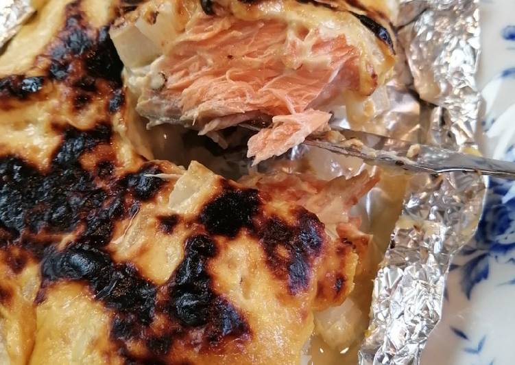 Resep Salmon panggang miso mayones super yummy, Enak Banget