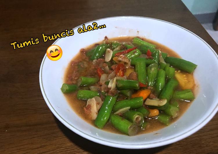 Tumis buncis kornet spesial 😋