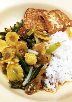 Foto resep Oseng Jagung putren kacang panjang dan daun bawang
