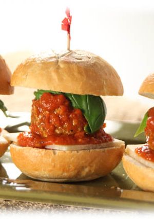 A picture of Meatball Sliders.