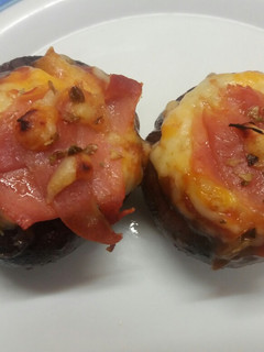 Una foto de Champiñones portobello pizza