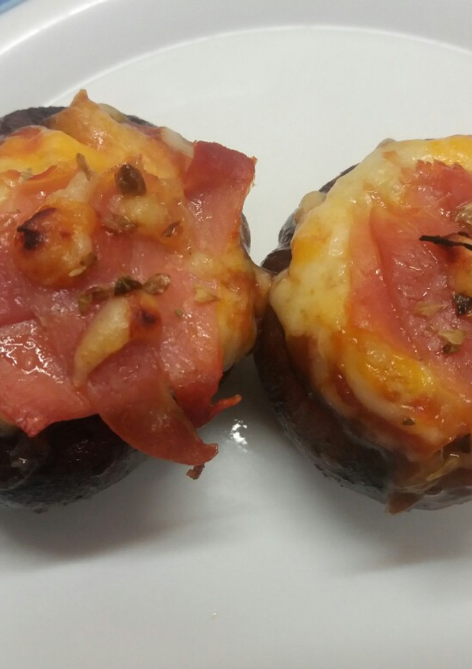 Una foto de Champiñones portobello pizza