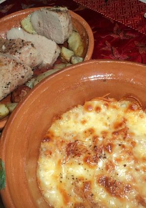Una foto de Spagueti gratinado ranchero dulce las Correa