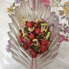A picture of Watermelon nutty salad.