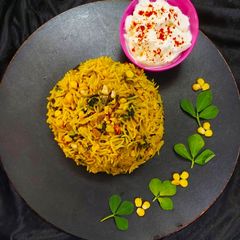 Corn Methi Pulao A picture of Corn Methi Pulao.