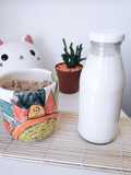 Leche (bebida vegetal) y harina de almendras en casa, con licuadora, sin aditivos, zero waste