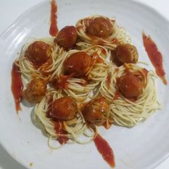Meat ball spegahti A picture of Meat ball spegahti.