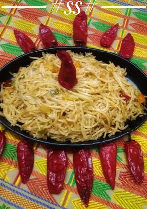 A picture of Chinese Schezwan veg noodle rice (two in one) #Nov #W2.
