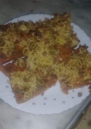 صورة لوصفة بيتزا بخبز التوست 😋