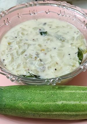 A picture of Cucumber Pachadi.