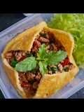 Thai Basil Pork Fried Rice Wrapped in Omelet (Kid-Friendly)