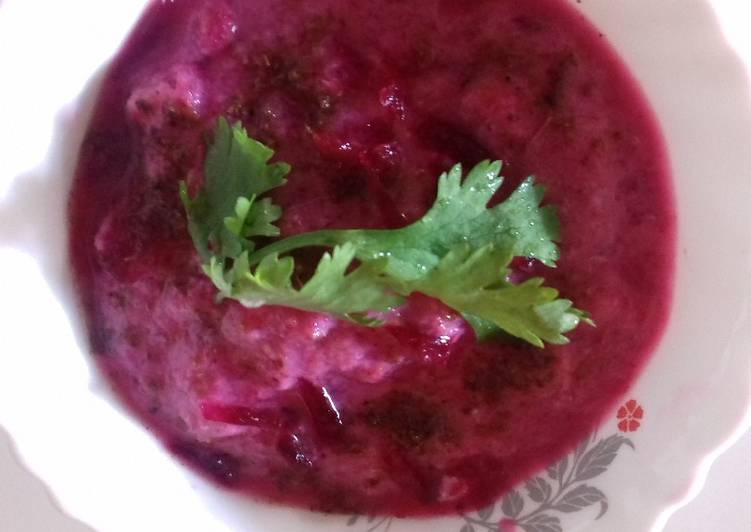 Recipe of Quick Beetroot raita