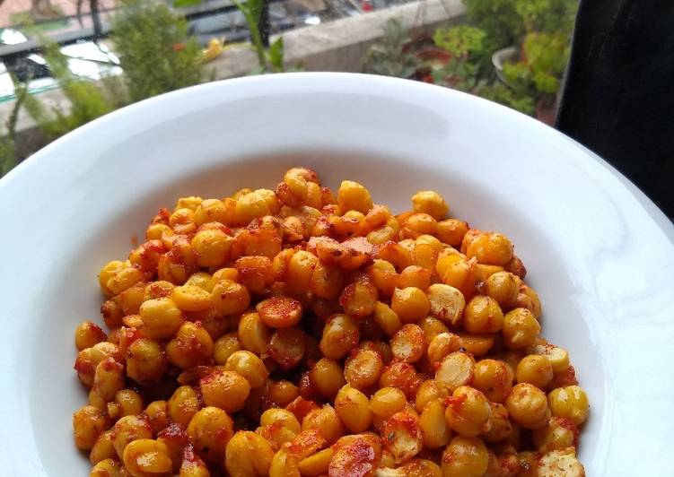 Garbanzos crocantes con salsa agridulce