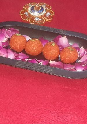A picture of Papaya ladoo Low calorie Motichur ladoo.