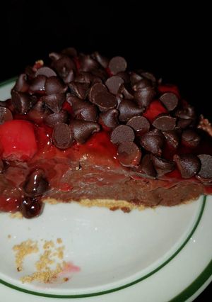 A picture of Chocolate Cheesecake Pie.