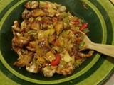 Pollo con verduras estilo cantonés