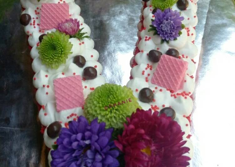 Monogram Letter V Red Velvet