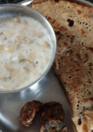 धिरडे शिखरण हेल्दी नाश्ता (Dhirde Shikran Recipe In Marathi) रेसिपी चे मुख्य फोटो 