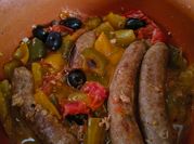 Una foto di salsiccia suino