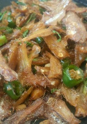 Foto resep Ikan asin cabe hijau