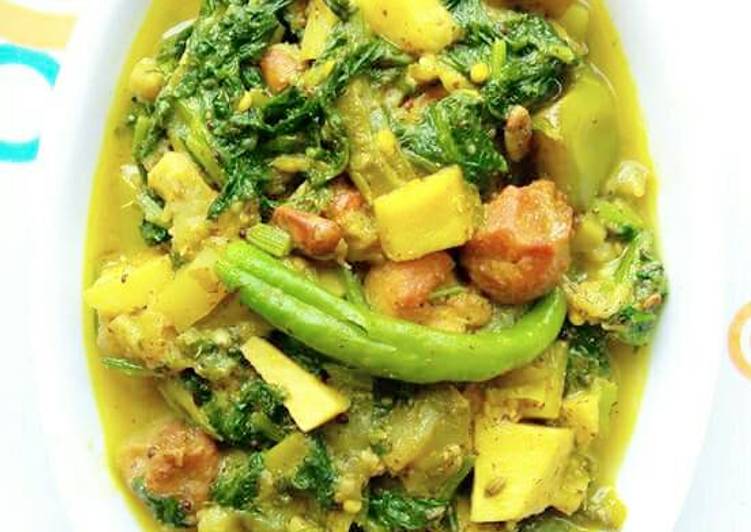 Steps to Make Ultimate Palanga besara (spinach curry)