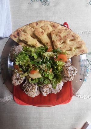 Φωτογραφία της συνταγής Ψαρονέφρι λεμονάτο με θυμάρι και μαρουλοσαλάτα