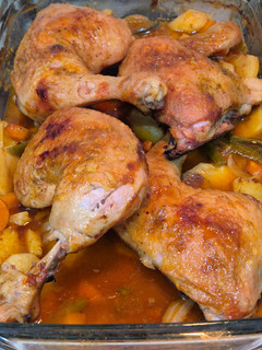 Una foto de Patas de pollo al horno