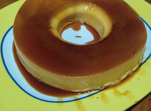 Una foto de Flan con agar- agar