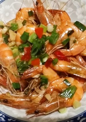 熱炒蝦子 的食譜成品照片