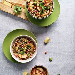 Grilled Pear Quinoa Tabbouleh A picture of Grilled Pear Quinoa Tabbouleh.