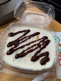 Una foto de Flan de frutas