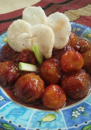 Foto resep Pentol baso pedas manis