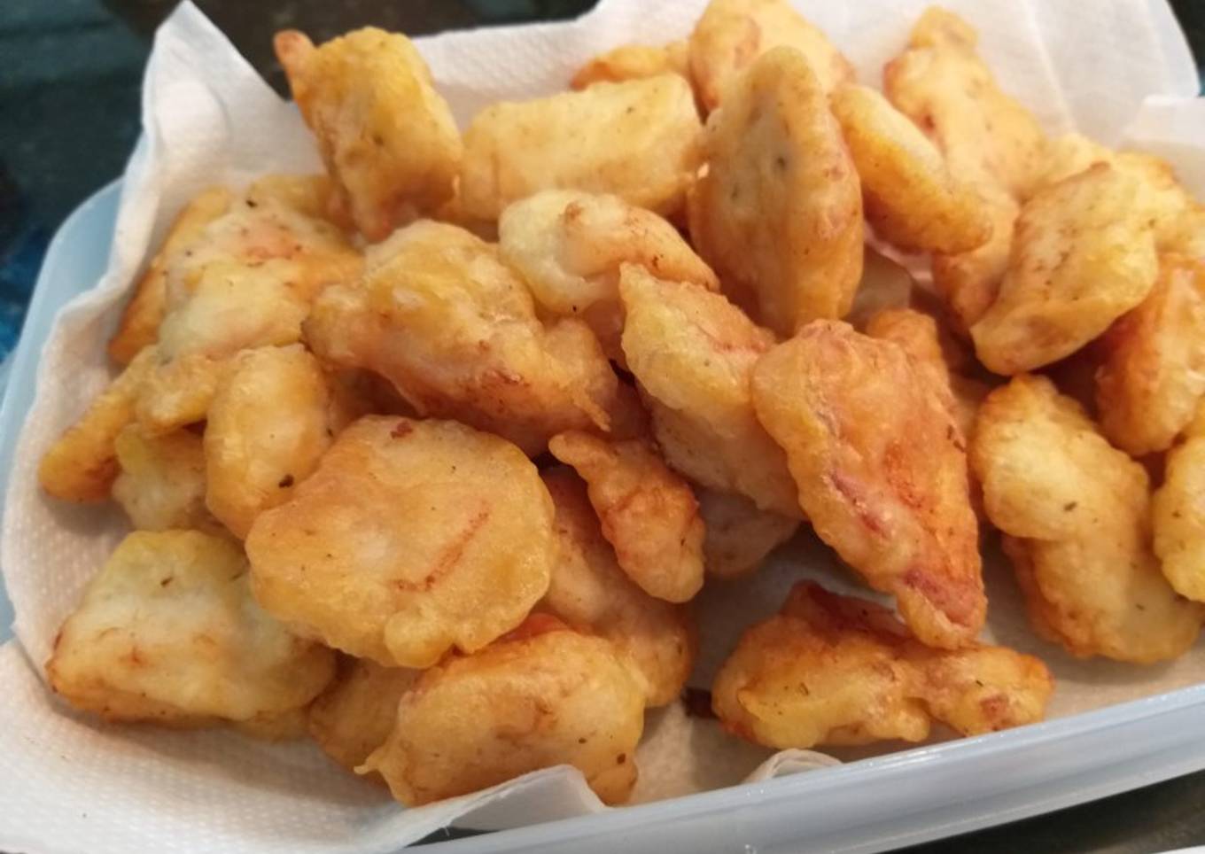 Pollo rebozado y salsa agridulce