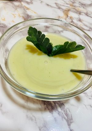 Una foto de Crema de plátano