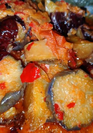 Foto resep Balado jengkol + terong ungu