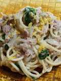 Spaghetti al limone con tonno e cipolla