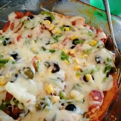 A picture of Pizza fries 🍕🍟🍕😍.