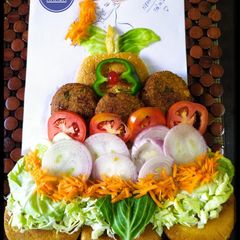 A picture of Veggies tikki burger.