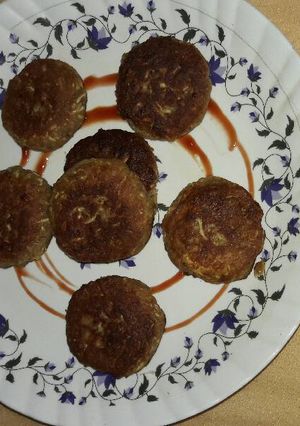 A picture of Louki panir cutlets.