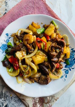 Foto resep Oseng ati dan kentang