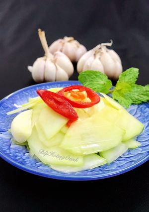 Hình của món Đu Đủ Tỏi Ngâm Giấm.