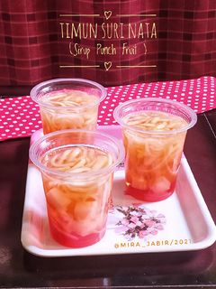 Foto resep Timun Suri Nata (Sirup Fruit Punch)