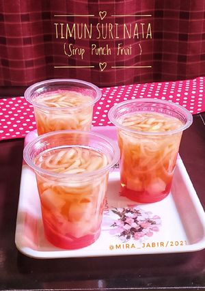 Foto resep Timun Suri Nata (Sirup Fruit Punch)