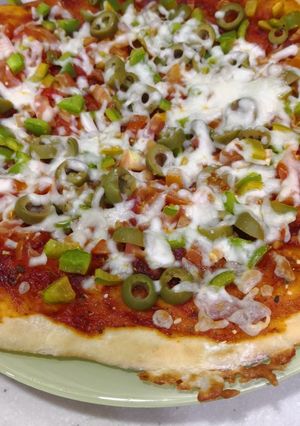 صورة لوصفة بيتزا 🍕
